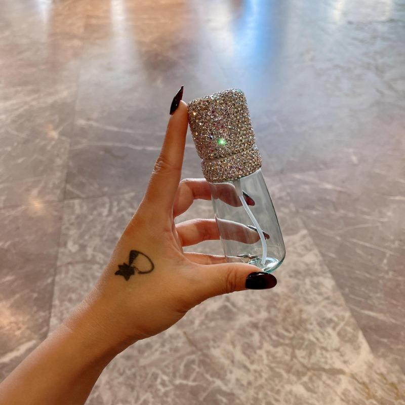 60ml butelka z rozpylaczem do perfum Bling Diamond przezroczysty opryskiwacz wielokrotnego napełniania pusta butelka Atomizer przenośny pojemnik na kosmetyki podróżne