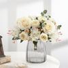 Artificial Ers With Hydrangea Silk Fake Ers 1 Bouquets For Home Wedding Decoration Table Centerpiece, Faux Peonies 