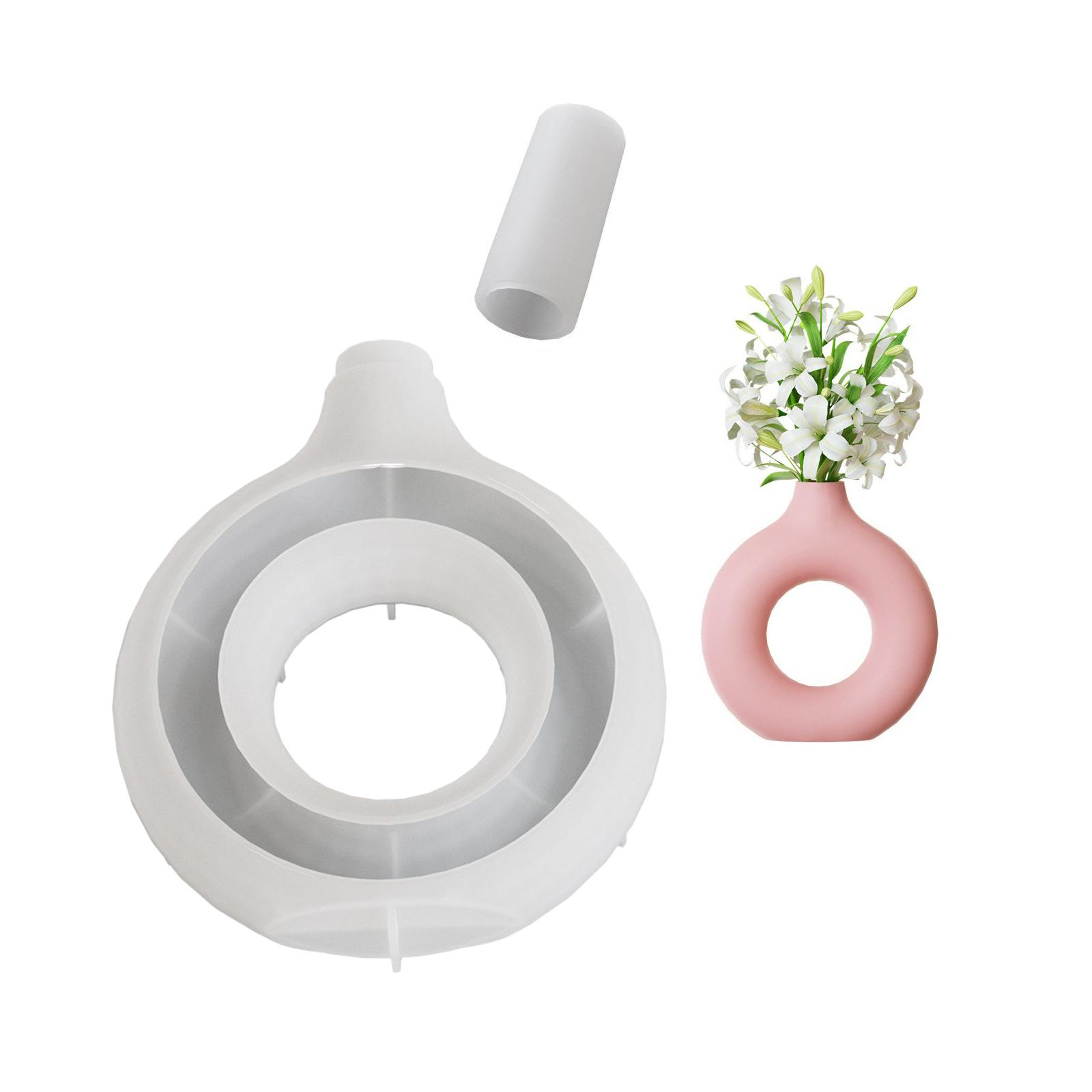 

Форма для вази для квітів Гнучка силіконова форма для кашпо Прикраса дому ручної роботи для обіднього столу Інструмент для формування вазона T2