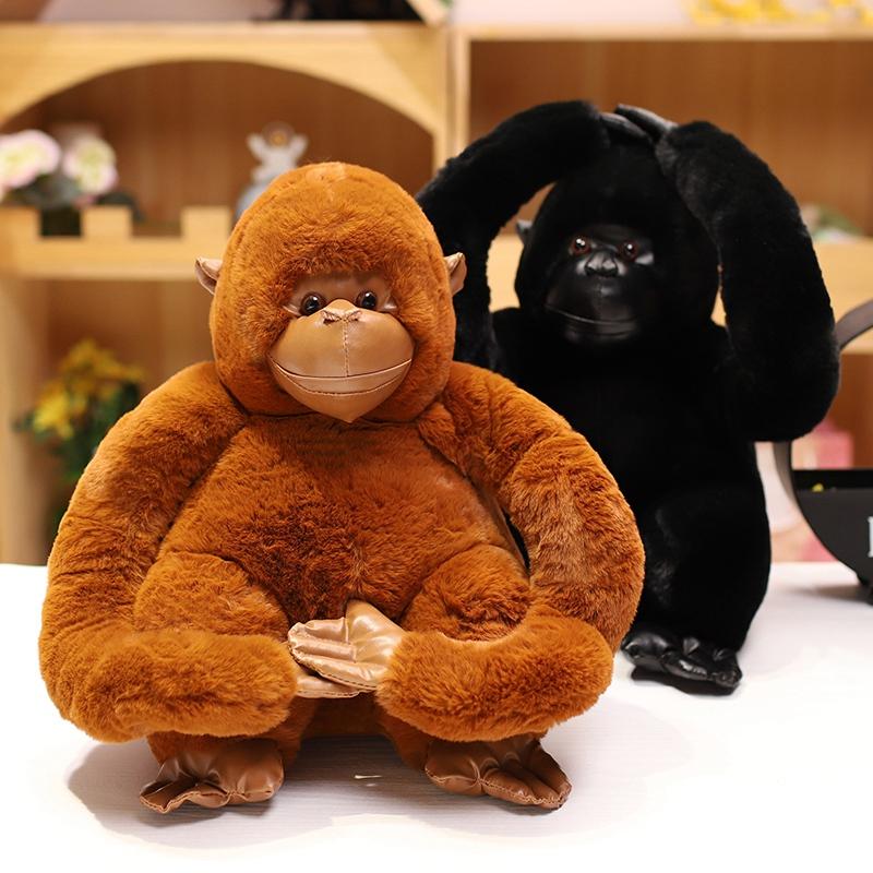Realistische Gorilla-Plüschpuppe Exquisite Schimpansen-King-Kong-Puppe Dicke Affenpuppe Stofftier Spielzeug Fensterdekoration Weihnachtsgeschenk