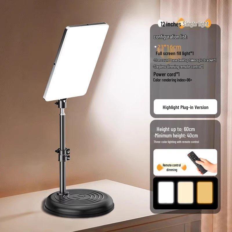 Professional LED Fill Light for Streaming, Broadcasting, Photography, and Beauty Enhancement