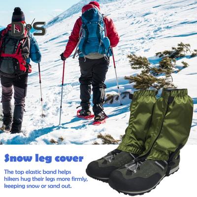 1 Pair Outdoor Leg Gaiter Adjustable Waterproof Men Women Hiking Climbing Snow Skiing Hunting Snake Guard Snow Boot Shoe Gaiter Leg Protector Cover