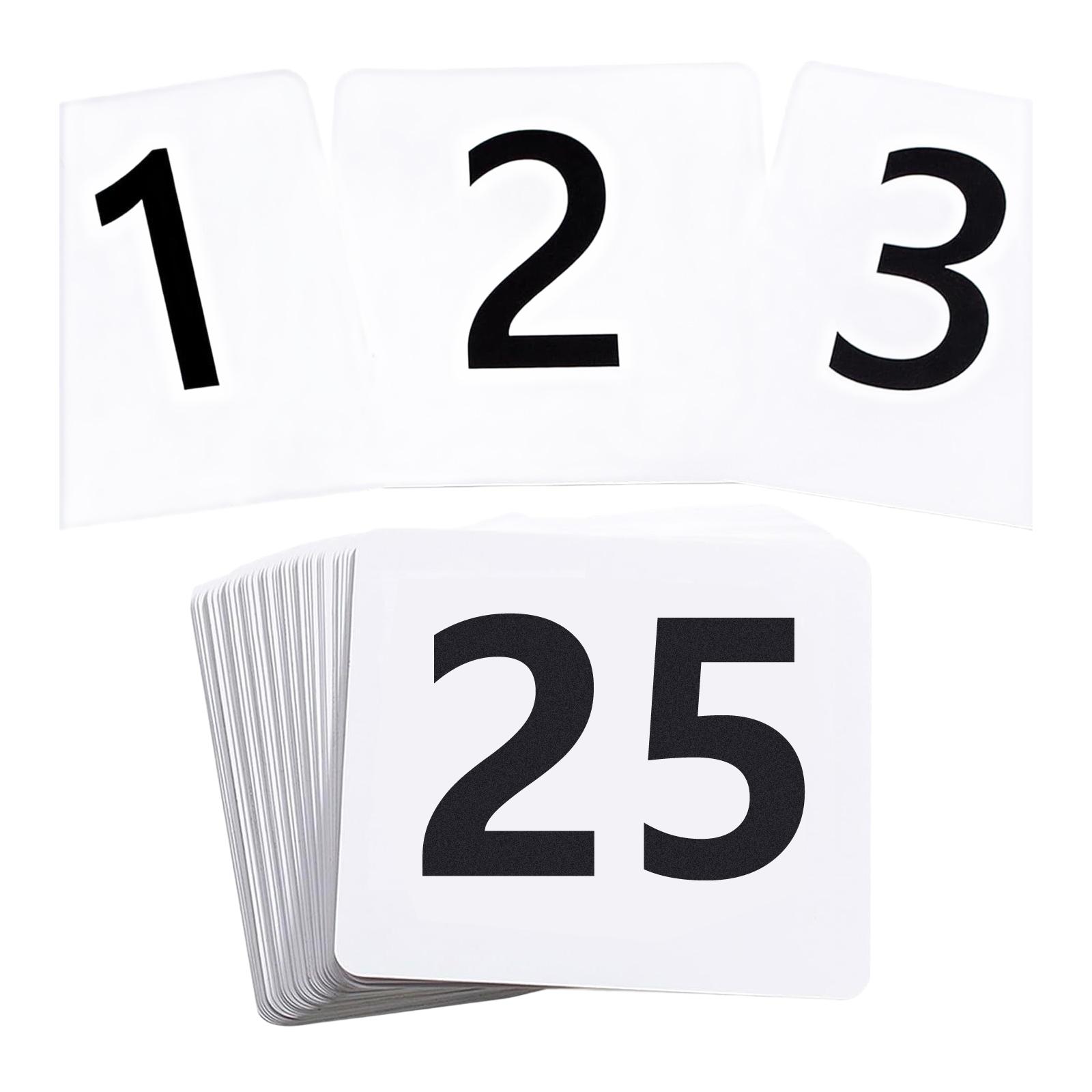 

Paper Table Number Cards for Conferences and Parties Double Sided Numbered Seating Cards for Easy Viewing Place Card A