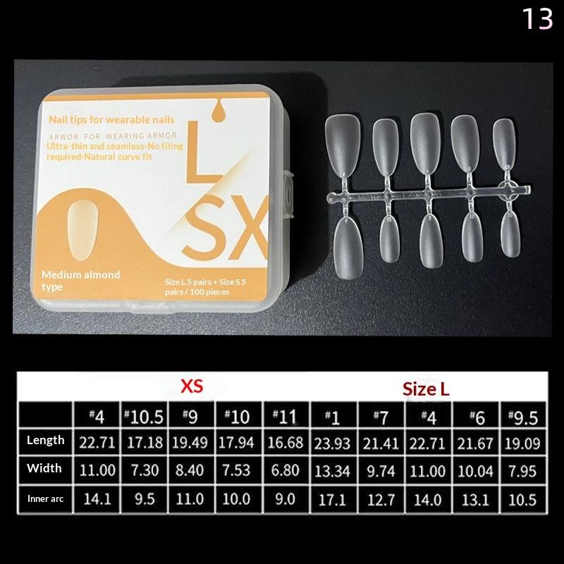100Pcs No Polish Short Medium Coffin French Full Cover Nail Tips Press On False Nails DIY Manicure Extension Tools