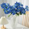 Artificial Clematis Flower 27.5" Long Stem Fake Silk Flower Branches with 3 Heads Blooms for Vase Indoor Home Table Decor Floral Arrangement