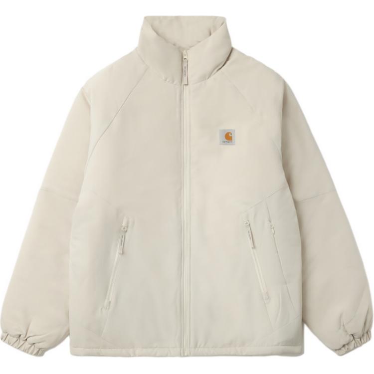 Carhartt WIP FW24 Logo Tag Multi-Pocket Stand Collar Raglan Long Sleeve Zip Cotton Jacket Men Jackets Beige CHXJKA242003N-BGX