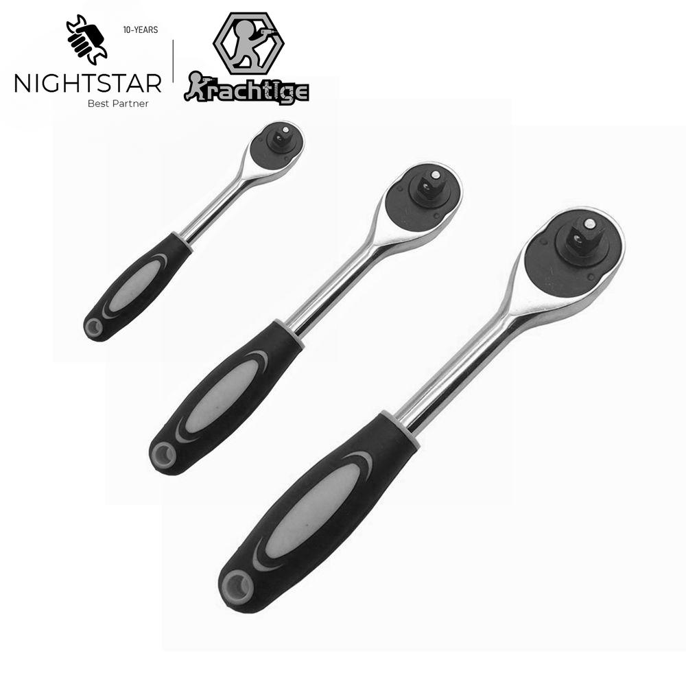 

1/4 3/8 1/2 High Torque Ratchet Wrench Krachtige for Socket Quick Release Square Head Spanner Drive Hand Tools (1Pcs) 1I4 Inch