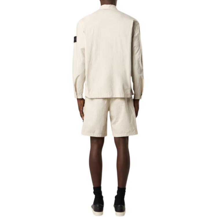 STONE ISLAND Logo Patch Long Sleeved Overshirt K1S151200015S0003-V0095