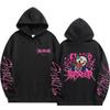 Stray Kids Graphic Pullover Hoodie Long Sleeve Cartoon Joker Doodle Elements STAR Logo Drawstring Hood Oversized Unisex K‑Pop Streetwear Fan Merch