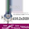 Außen-Ø 20mm Aluminiumlegierung Flache Unterlegscheibe Abstandshalter mit M6/M8/M10/M12 Innenloch - Metallwellenbuchse Isoliersäule.