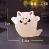 7Pcs/set Cartoon Halloween Ornaments Luminous Ghost Animal Minaitures Micro Landscape Diy Resin Crafts