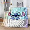 Coperta morbida in flanella con Stitch mostro cartone animato, Coperta da lancio Coperta comoda per picnic Letti Divano Casa Camera da letto Regalo Bambino