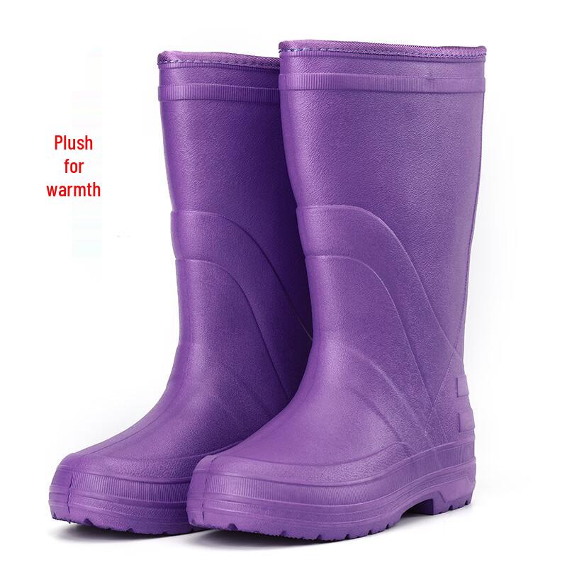 

Женские непромокаемые высокие резиновые сапоги Aote Tayu с подкладкой из ЭВА и плюша, противоскользящие, модель 903