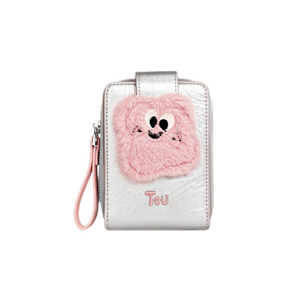 Toutou Wallet, Women's Key Pouch, Card Holder, Multi-Slot, Coin Purse, Silver