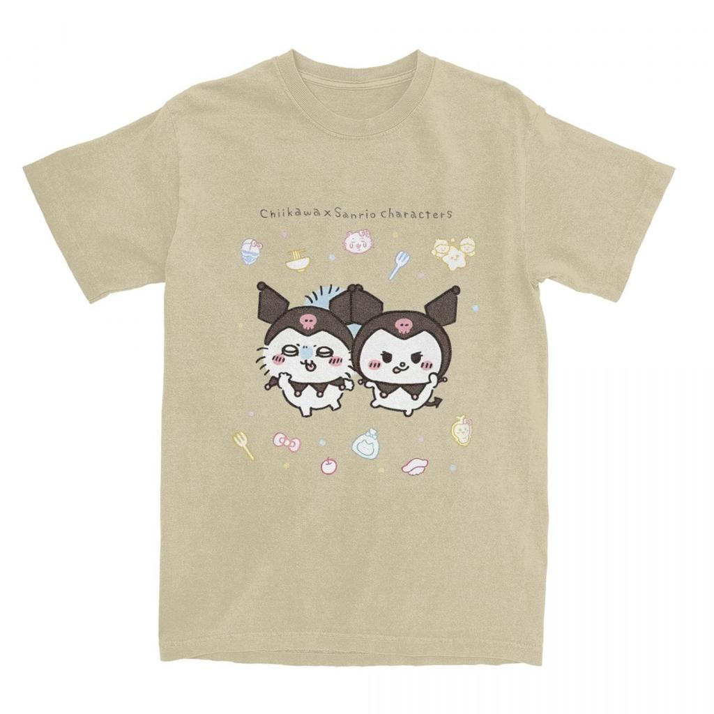 Unisex T Shirt Anime Chiikawa TShirts Harajuku Japan Summer Tee Shirt Y2K Cotton Clothing Soft Breathable and Skinfriendly