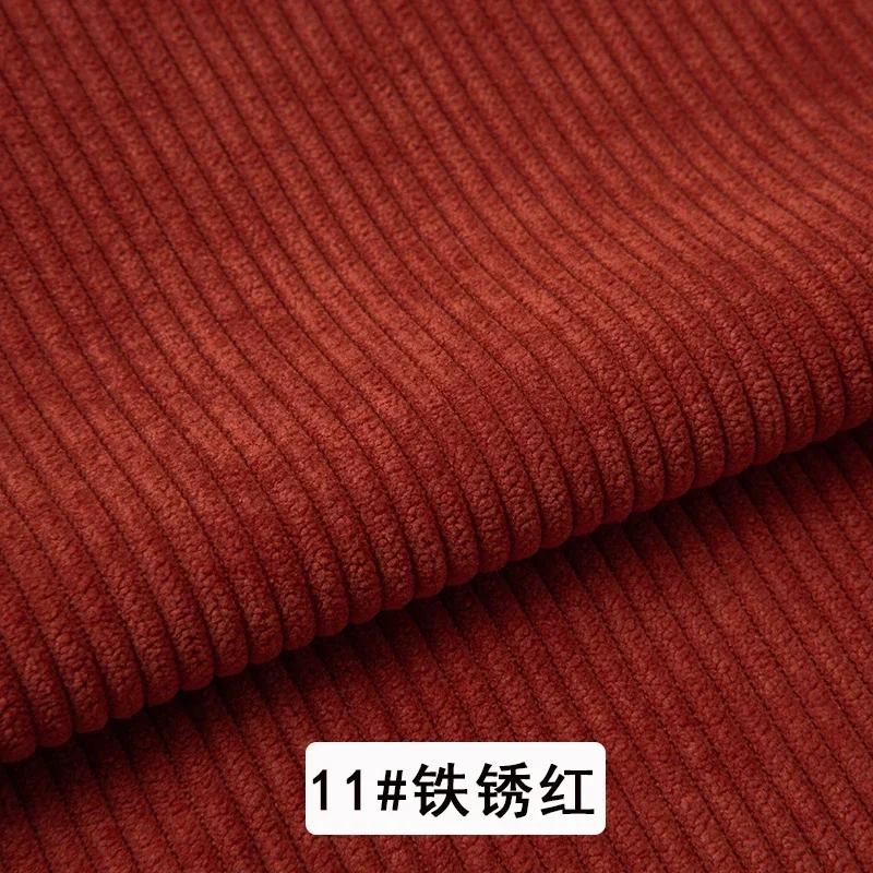 Corduroy Fabric Plain Medium Thick Strip Winter By The Meter for Clothes Bags Pant Shirts Sofa Sewing Soft Cloth Wearable Yellow