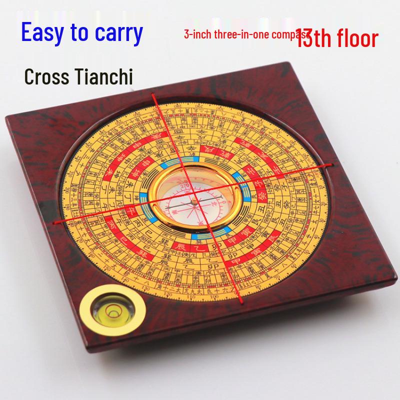 Высокоточный компас Фэн-шуй Chongdaotang Sanhe с медным лицом