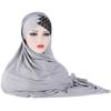 Muslim Women Long Scarf Pull On Ready Wear Instant Hijab Chemo Cap One Piece Amira Head Wrap Turban Femme Shawl Bandanas Scarves