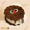 New Sandwich Biscuit Cat Nest Autumn and Winter Cold Protection Cat Sleeping Closed Cat House Cat Bed Pet Nest Kennel Supplies