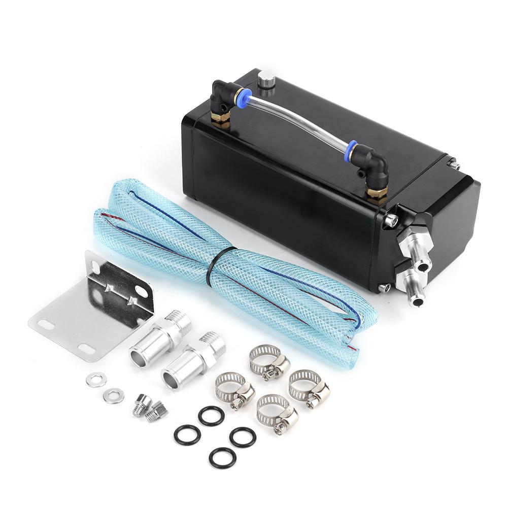 Aluminum Racing Oil Catch   Breather Can Reservoir Car Modified Accessories (Black)