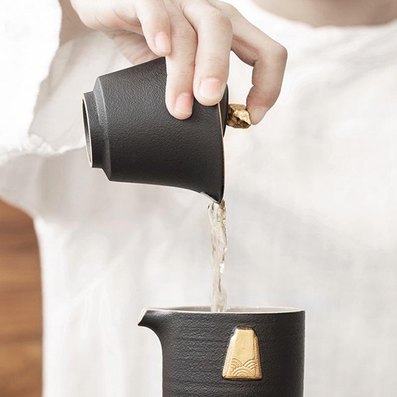 150ml Ceramic Covered Bowl Japanese Style Tea Bowl Vintage Tea Cup