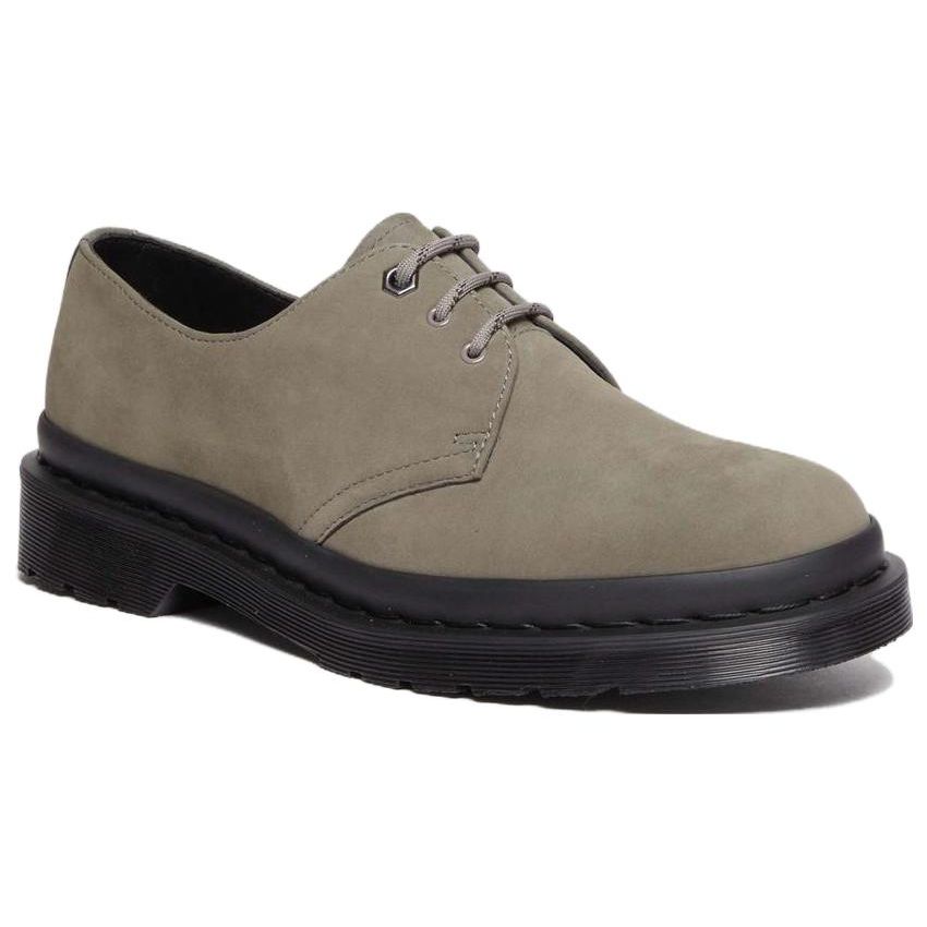 Dr. Martens Round Toe Lace-Up Fashion Versatile Loafers Unisex Loafers Gray-Green 31131059