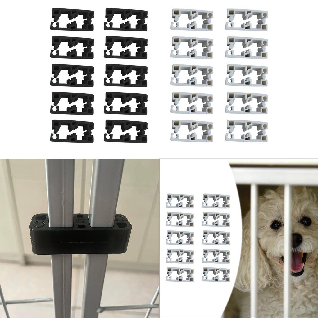 10x Pet Fence Clamps Fence Fixing Clip DIY Assembly Clamp Storage Cabinet Splicing and Fixation Pet Enclosure Fasteners