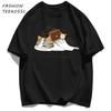 A Tired Working Cat Pattern Men TShirt Casual Oversize T Shirts Hip Hop Cotton Streetwear Summer AllMatch Soft Short Sleeve
