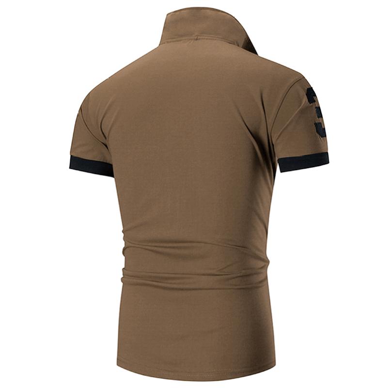 10 Colori Qualità di Marca Cotone Polo Uomo Ricamo Polo Camicia Giraffa Uomo Casual Patchwork Top Maschili