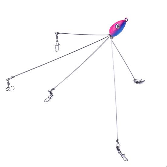 18cm/9g Metal Fishing Bait Vivid Good Toughness 5 Arms Lure With Swivels Fishing