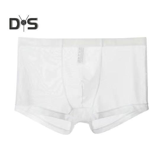 Herren Boxershorts Sommer Ultradünne Perspektive Mesh Garn Shorts Slips Mittelhoher U-Konvexer Sexy Slip