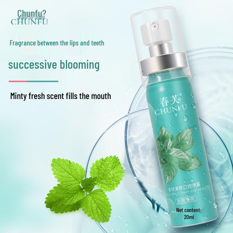 Chunfu Peach Mint Mouth Spray - Long-lasting Fresh Breath & Halitosis Removal