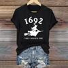Women's Casual Printed Round Neck Short Sleeve T-Shirt Pullover Top