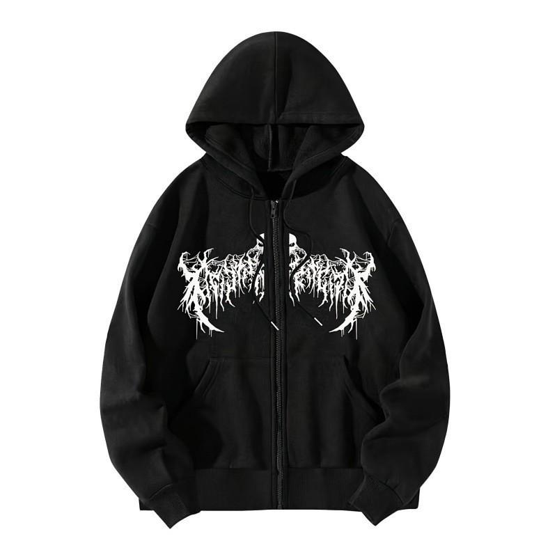 Men's Fleece-Lined Printed Sports Hoodie - New Fall Arrival