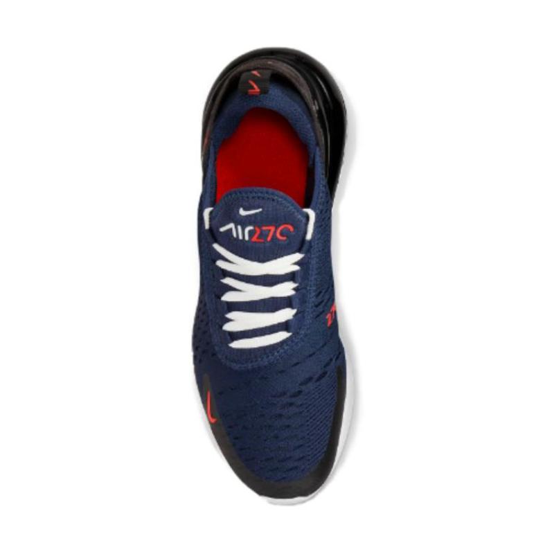 Nike Air Max 270 Cushioning, Wear Resistant Low Top Kids' Running Shoes Blue Kids Sneakers 943345-410
