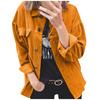 New Women Corduroy Jacket Button Casual Coat Fall Winter