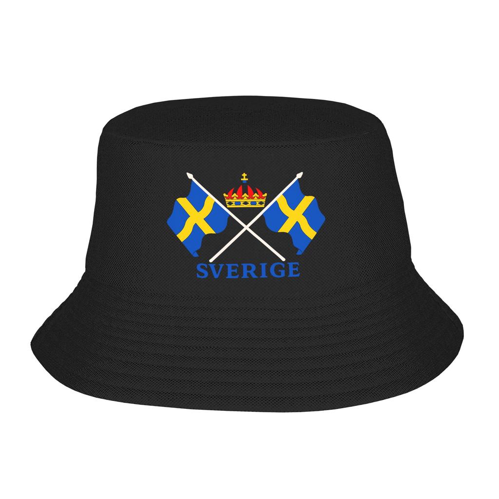 Sweden Flag Bucket Hat Unisex Women  Beach Sun Summer Fishing Cap