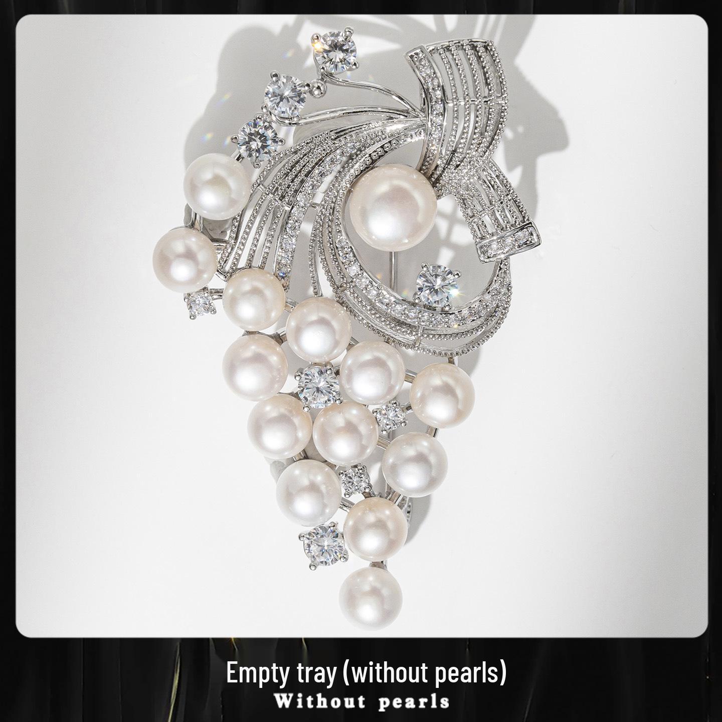 Bo Xin Yun Light Luxury Freshwater Pearl Grape Brooch - Exquisite High-End Lapel Pin