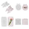 Bowknot Storage Tray Clay Silicone Mold Jewelry Display Epoxy Resin Molds Round Candle Cup Coaster Gypsum Plaster Molds