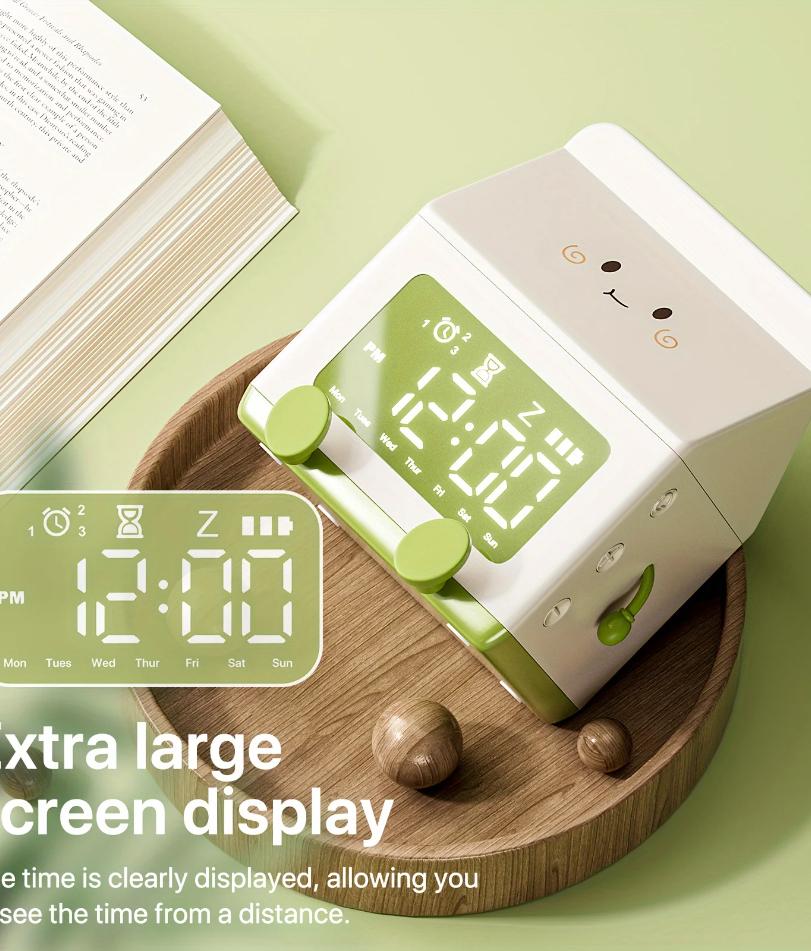 Creative Milk Box Digital Alarm Clock Date Display Mini Countdown Cute Electronic Bedroom Table Clock