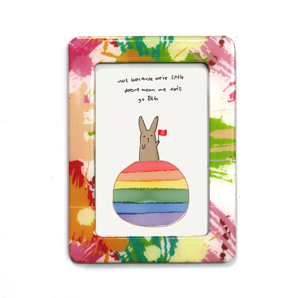 For 3-InchPhoto Frame Magnet Design Polaroid Photo Frame Mini Acrylic Magnetic Picture Frames Transparent Acrylic Card Display Stand