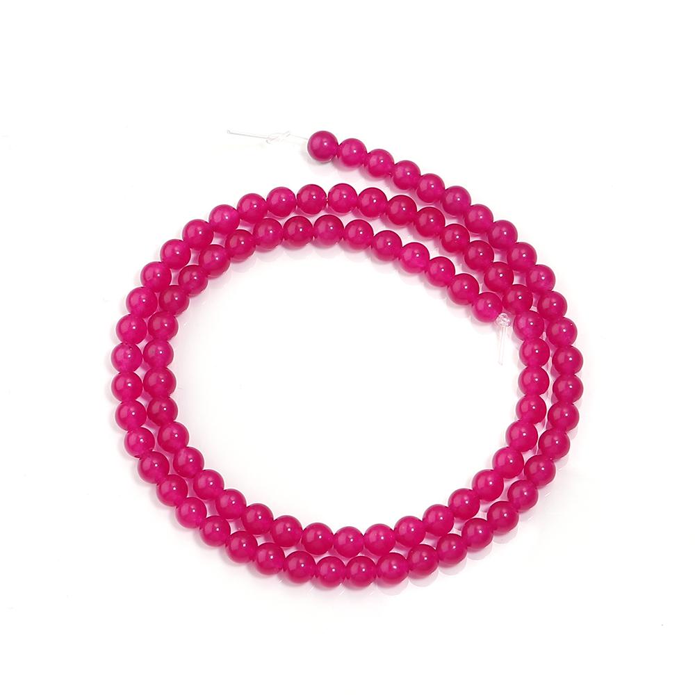 1 Strand Natural Purple Red Chalcedony Stone Beads 4 6 8 10 12mm Round Gemstone Beads for Jewelry Making DIY Bracelets Necklace