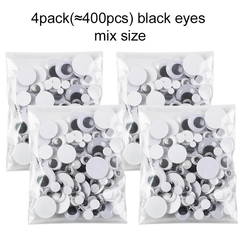 100 Stück/Packung Selbstklebende Wackelaugen für Puppenzubehör Augen DIY Scrapbooking Bastelprojekte Handarbeiten Handgemachtes Spielzeug TMZ