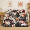 Famous B-BTS KPOP Star Soft Flannel Throw Blanket,Warm Cozy Blanket for Bed,Couch,Sofa,Bedroom,Living Room,Travel,Camping Gift