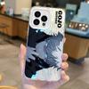 Anime Jujutsu Kaisen Satoru Gojo Gradient Phone Case for iPhone 16 15 14 13 12 11 8 7 6 Pro Max Plus XS XR Hard Shockproof Cover