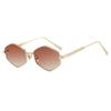 Metal Diamond-Shaped Sunglasses Stylish and Unique Street Style Shades for Women Outdoor Travel Fishing UV Protection Eyewear
