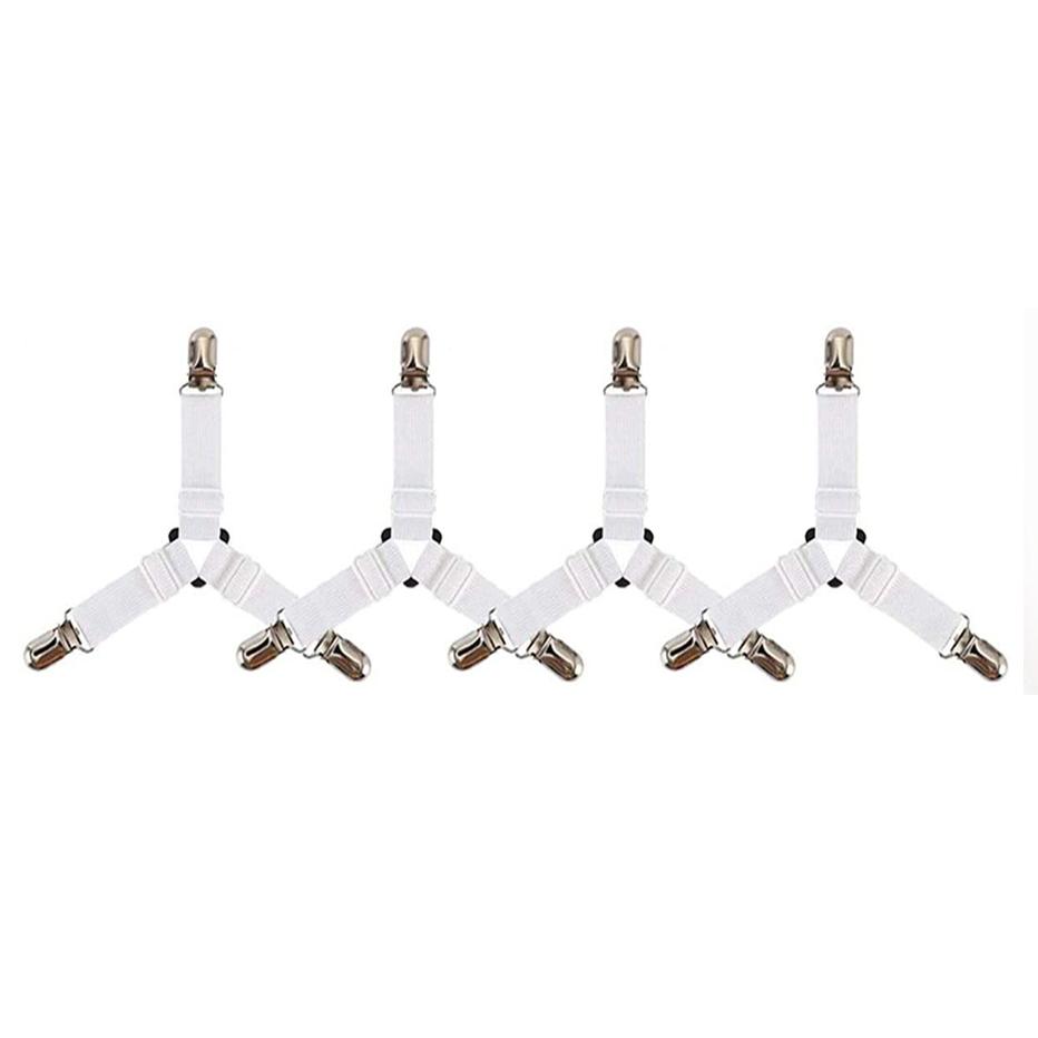 1-4Pcs Bed Sheet Elastic Grippers Belt Fastener Bed Sheet Clips Mattress Cover Blankets Holder Home Textiles Home Living Gadgets
