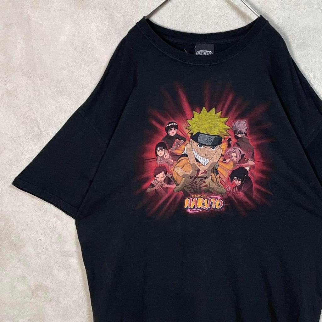 [USED] Vintage 2000s Naruto Gaara Short Sleeve Shirt, Anime, Manga, Black (5)