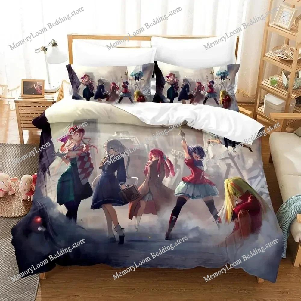 3D Printed Anime Zombie Land Saga Bedding Set Boys Girls Twin Queen Size Duvet Cover Pillowcase Bed Kids Adult Home Textile