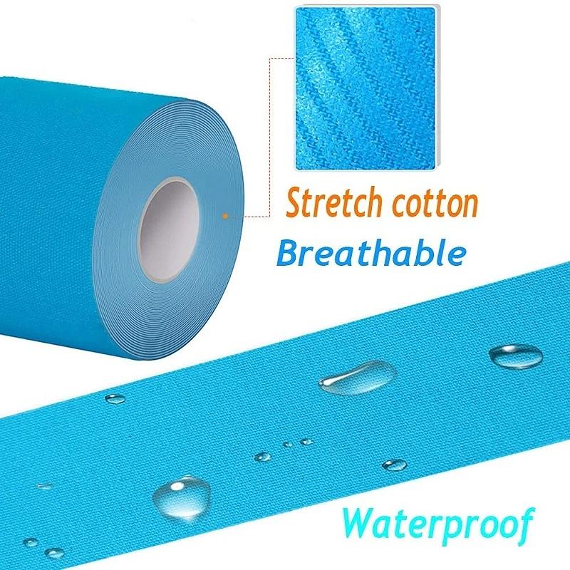 5-10 cm Sports Kinesio Tape Muscle Kinesiology Elastic Knee Pain Relief Strain Patch Athletic Recovery Stickers Fitness Bandages Mass Air Flow 3